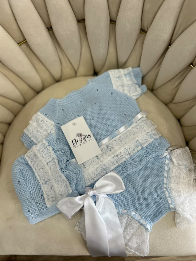 The True Blue Spanish Knit Set
