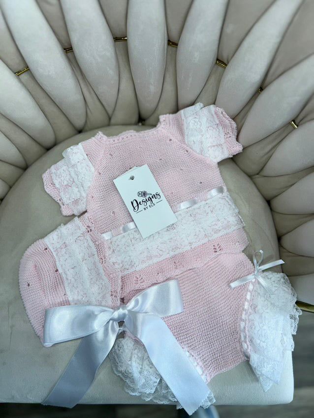 The Pretty In Pink Spanish Knit Set