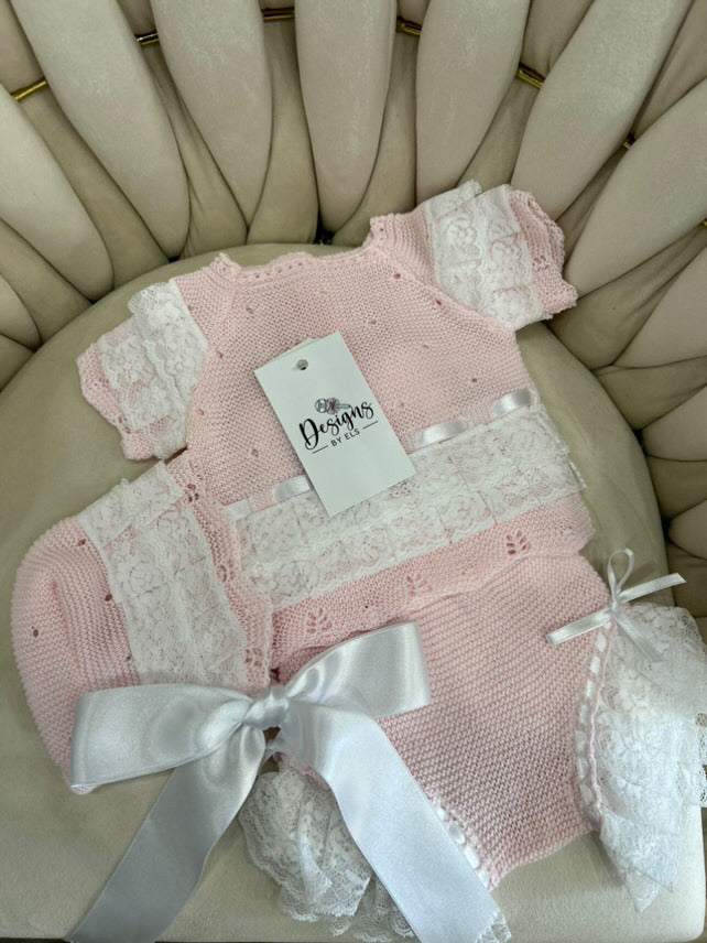 The Pretty In Pink Spanish Knit Set