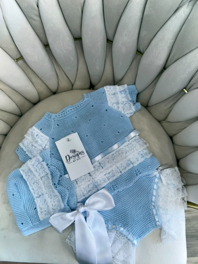 The True Blue Spanish Knit Set