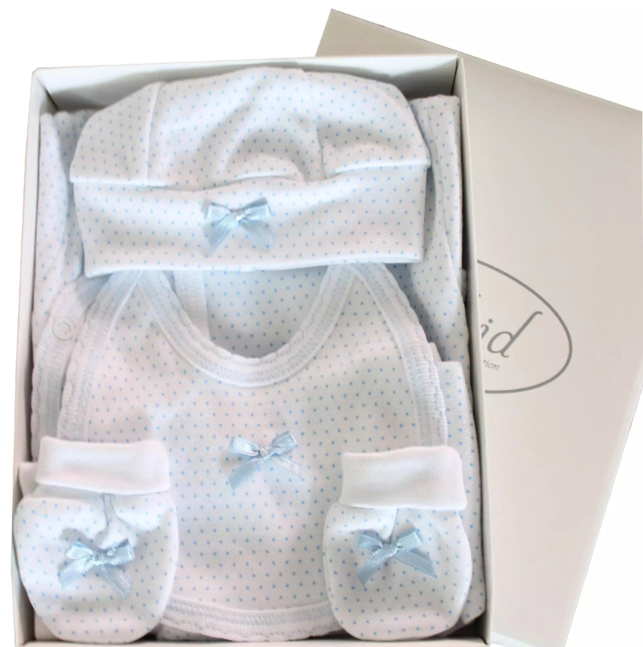 Bow New Born Boxed 5-Piece Gift Set