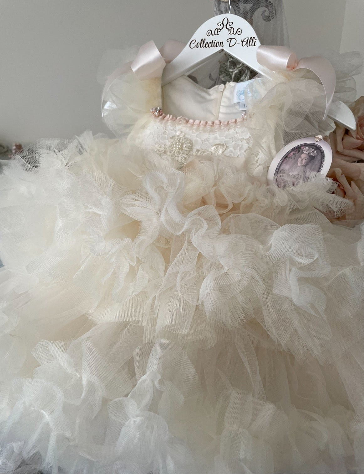 The Bellissima Lux Cream Lace & Tulle Dress 4T The Bellissima Lux Cream Lace & Tulle Dress 4T