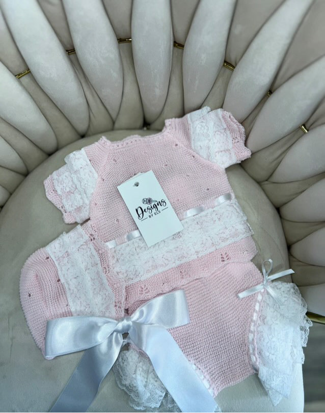 The Pretty In Pink Spanish Knit Set