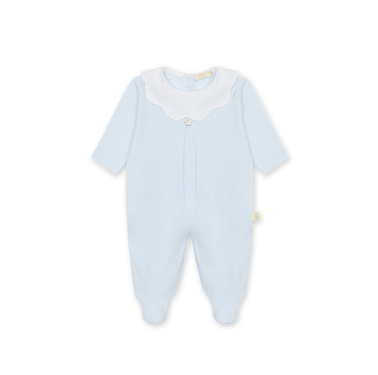 Scalloped Collar Baby Footie