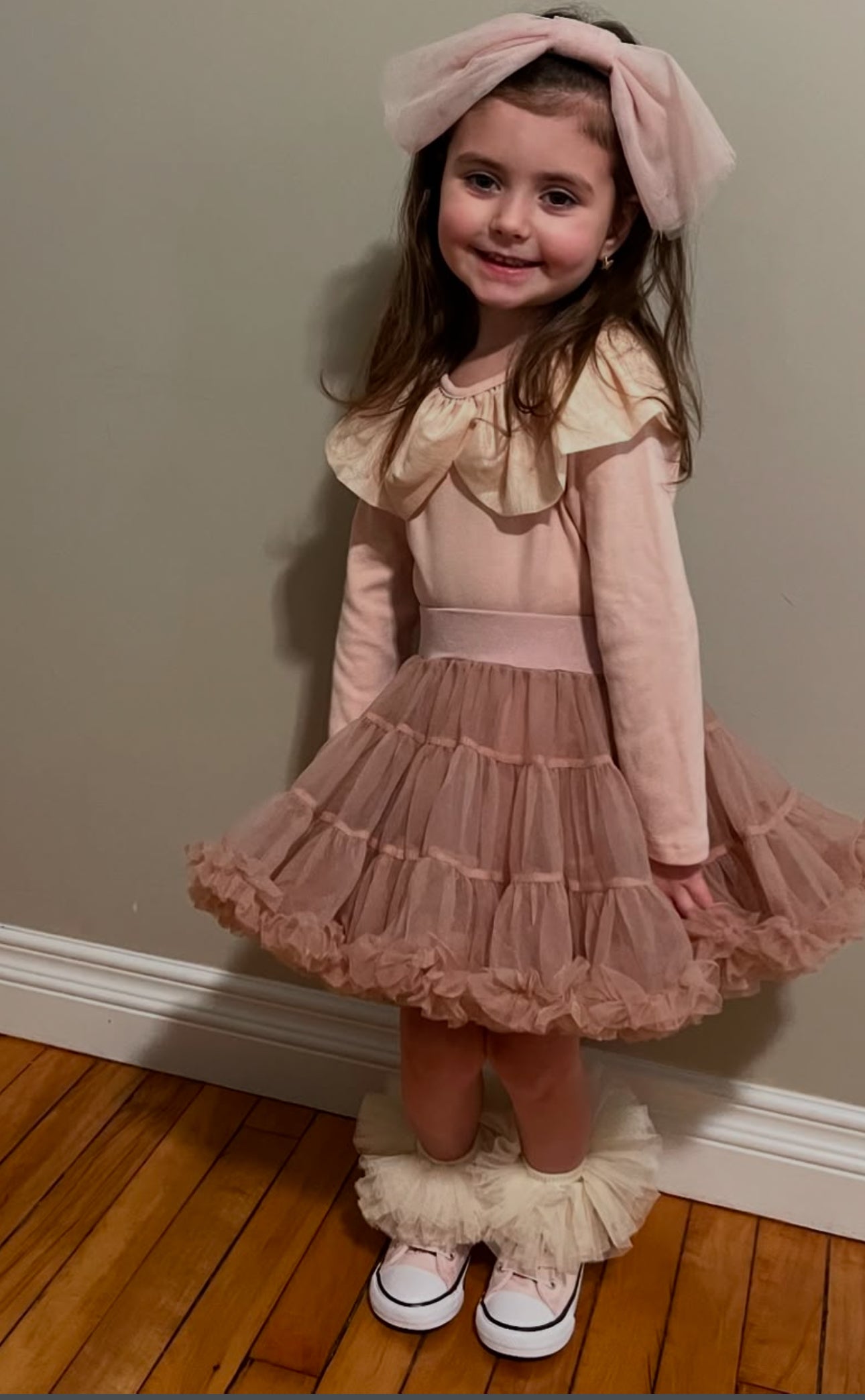 Girls Tulle & Cotton Skirt Set