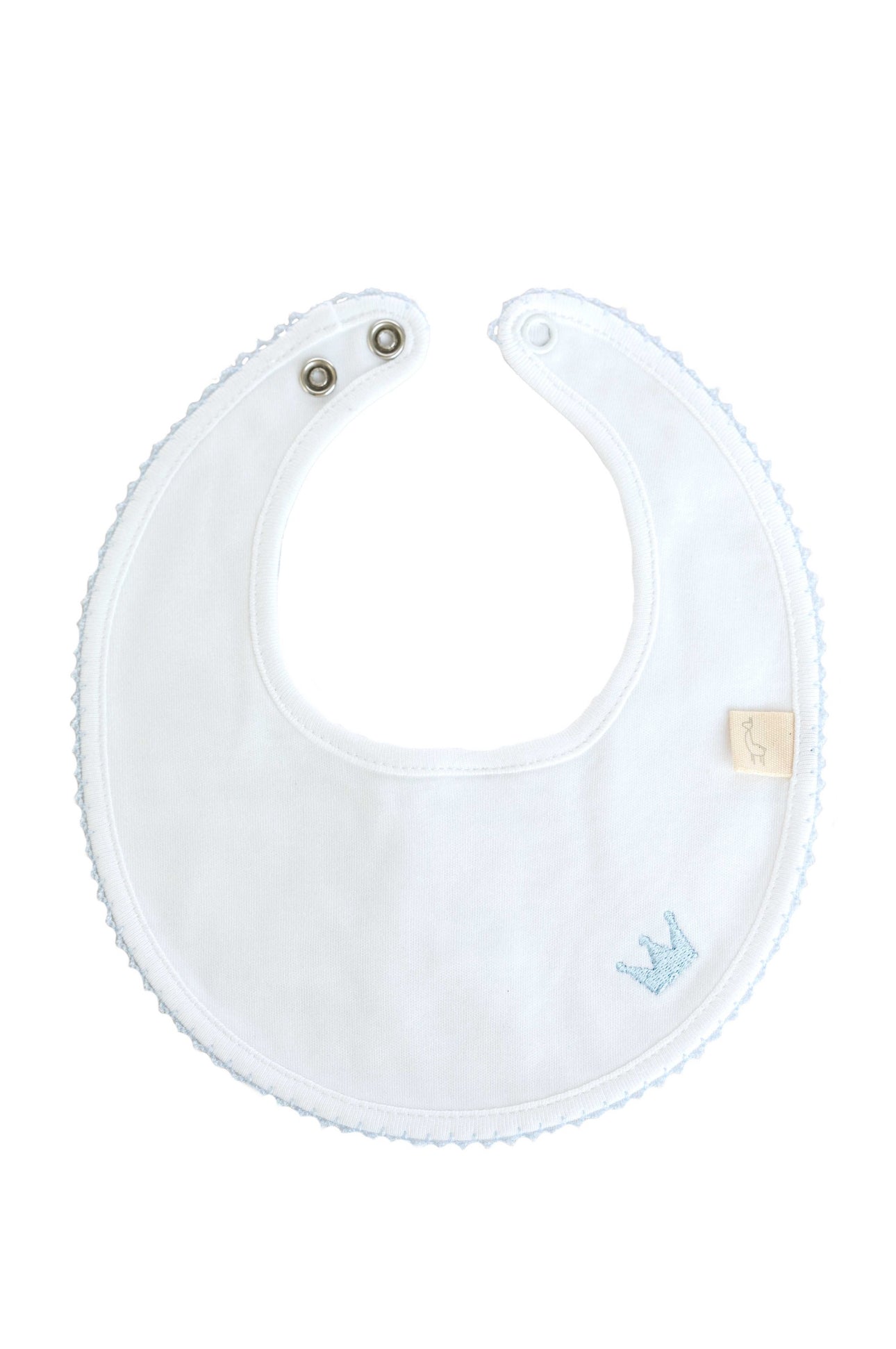 The Baby G.I. Crown Bib -White
