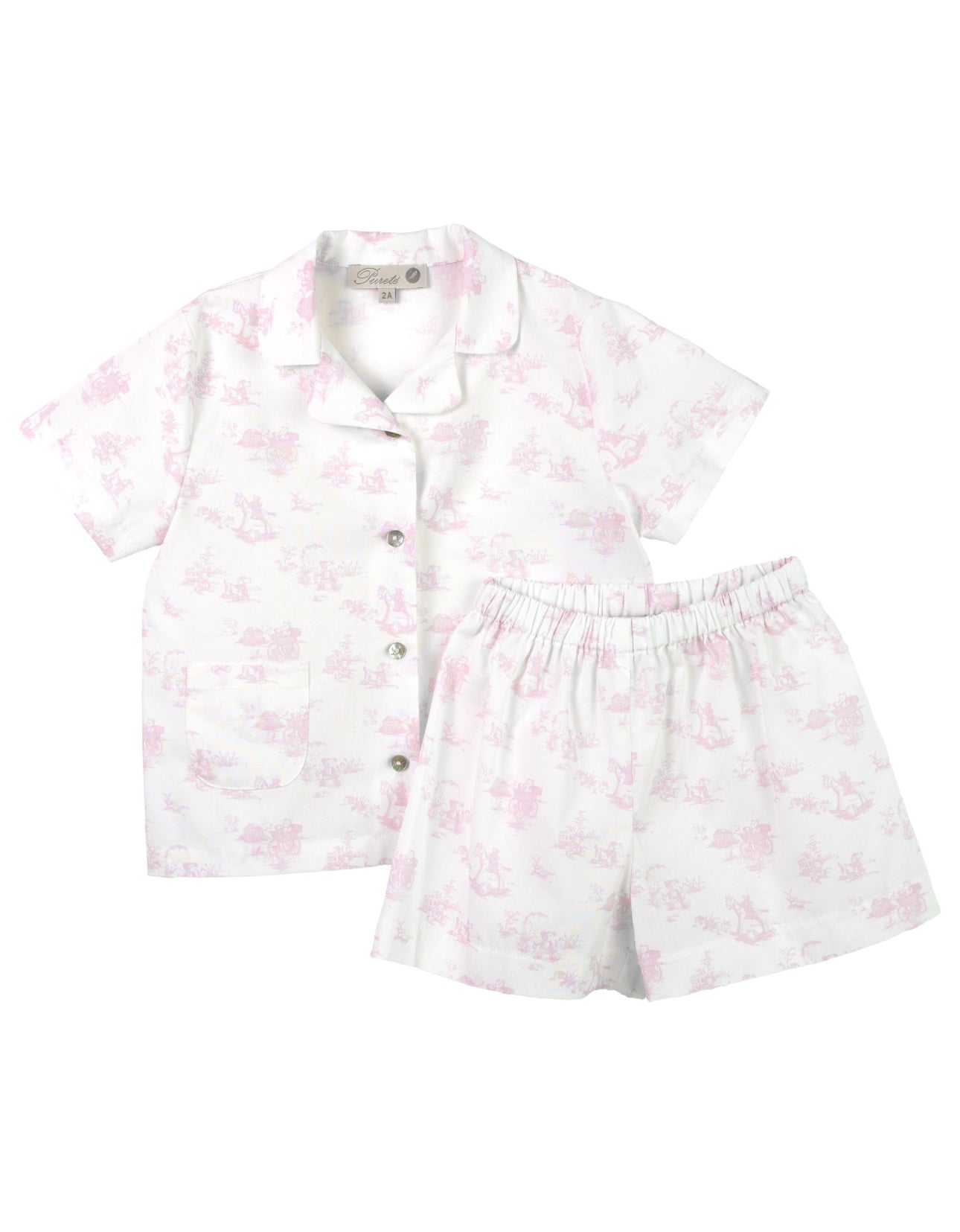 Pureté Pink Toile Print Two-Piece Set