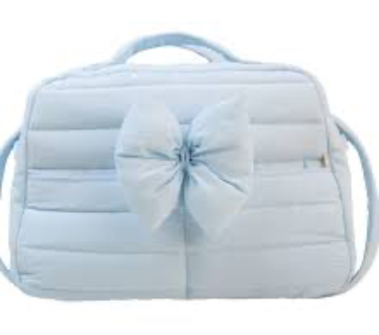 Baby Gi Bow Quilted Diaper Bag-Blue