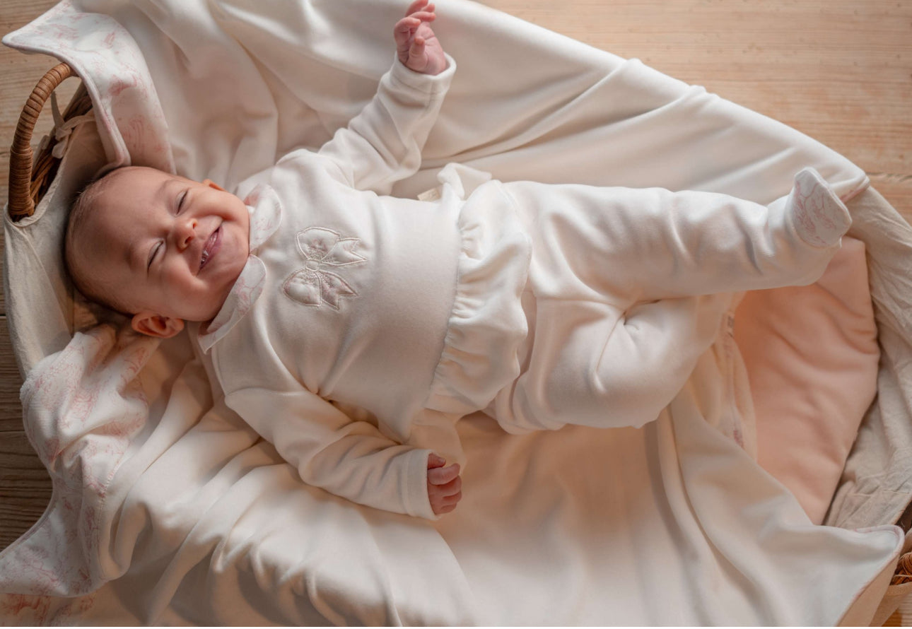 Baby GI Ivory & Rose Toile Bow Two-Piece