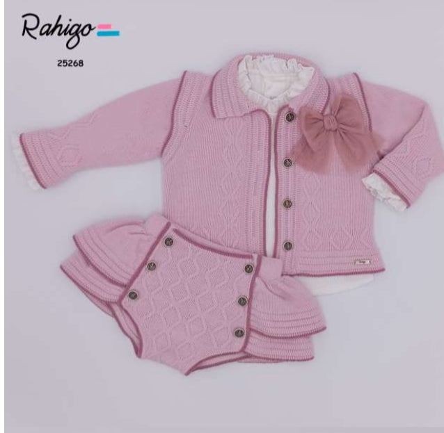 Rahigo Pink Knit Baby Set