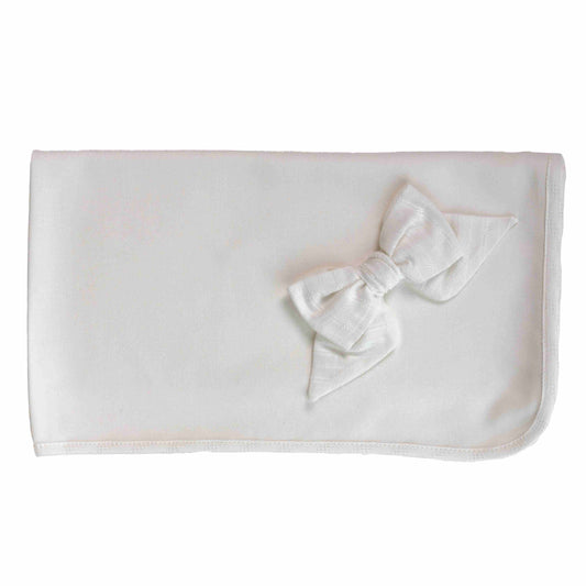 Baby Gi Pure Small blanket  W/ Bow