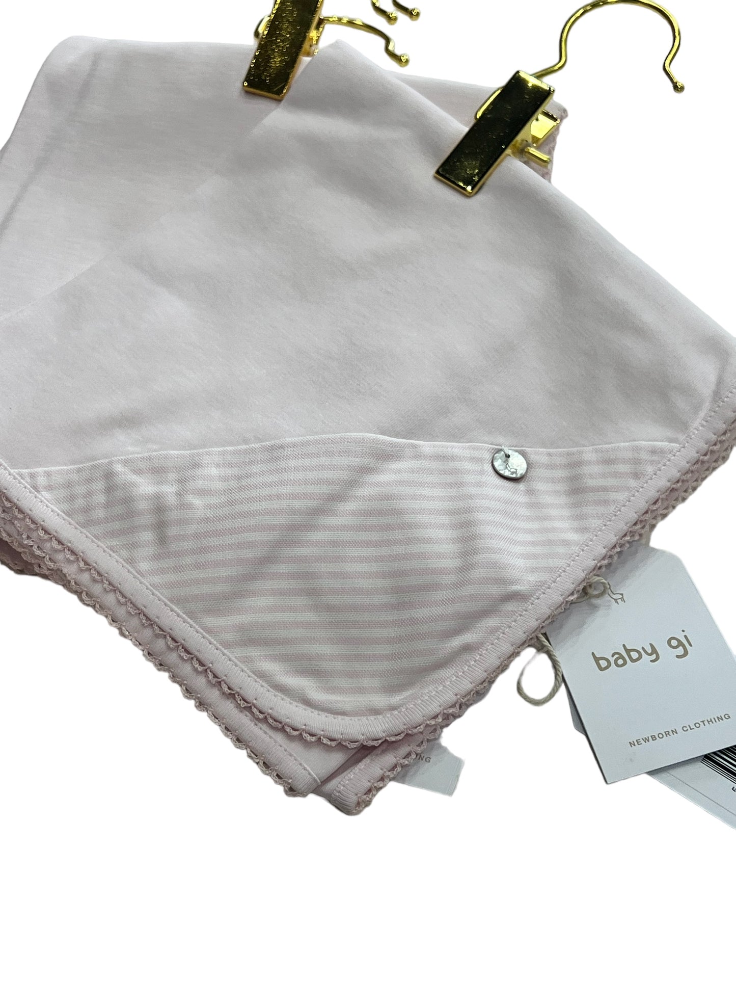 Baby Gi  Pink  & White Swaddle