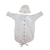 White Knit Baby Bunting & Matching Hat Set