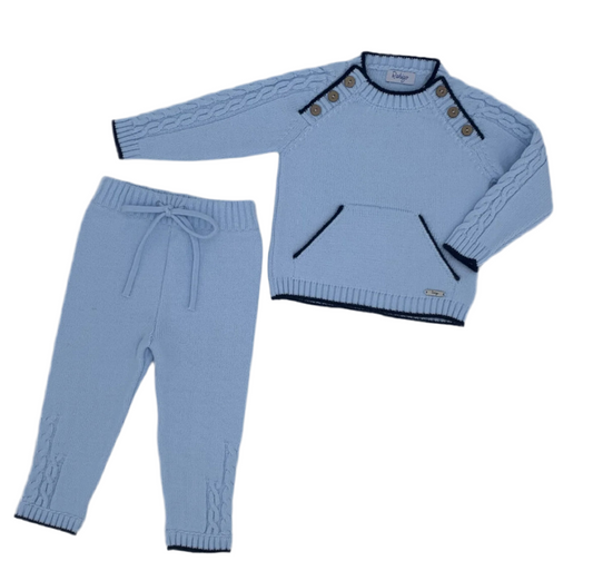 Boys  Sky Blue  & Navy 2-Piece Track Suite -Rahigo