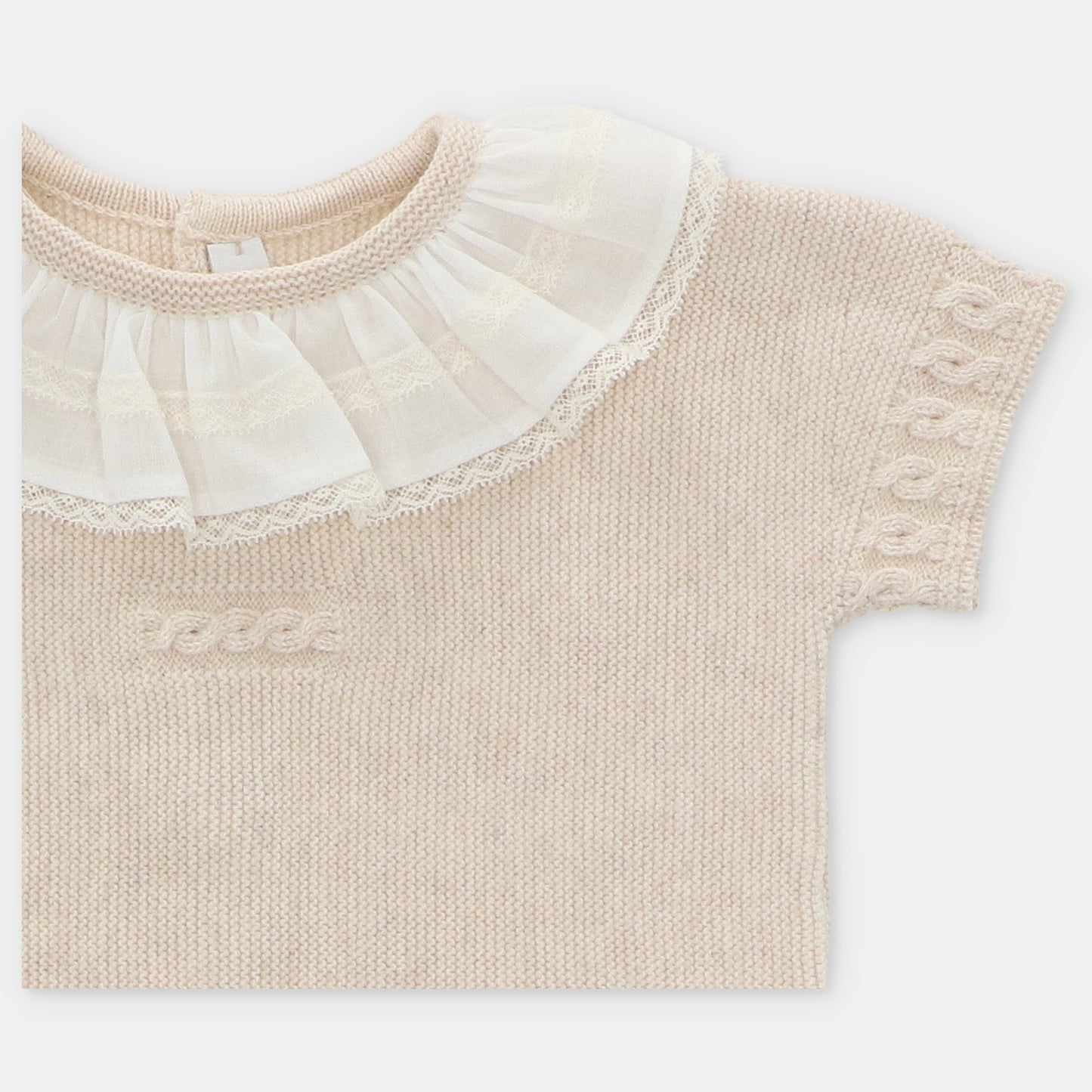 Martin Aranda light beige Baby Girls Summer Knit Set
