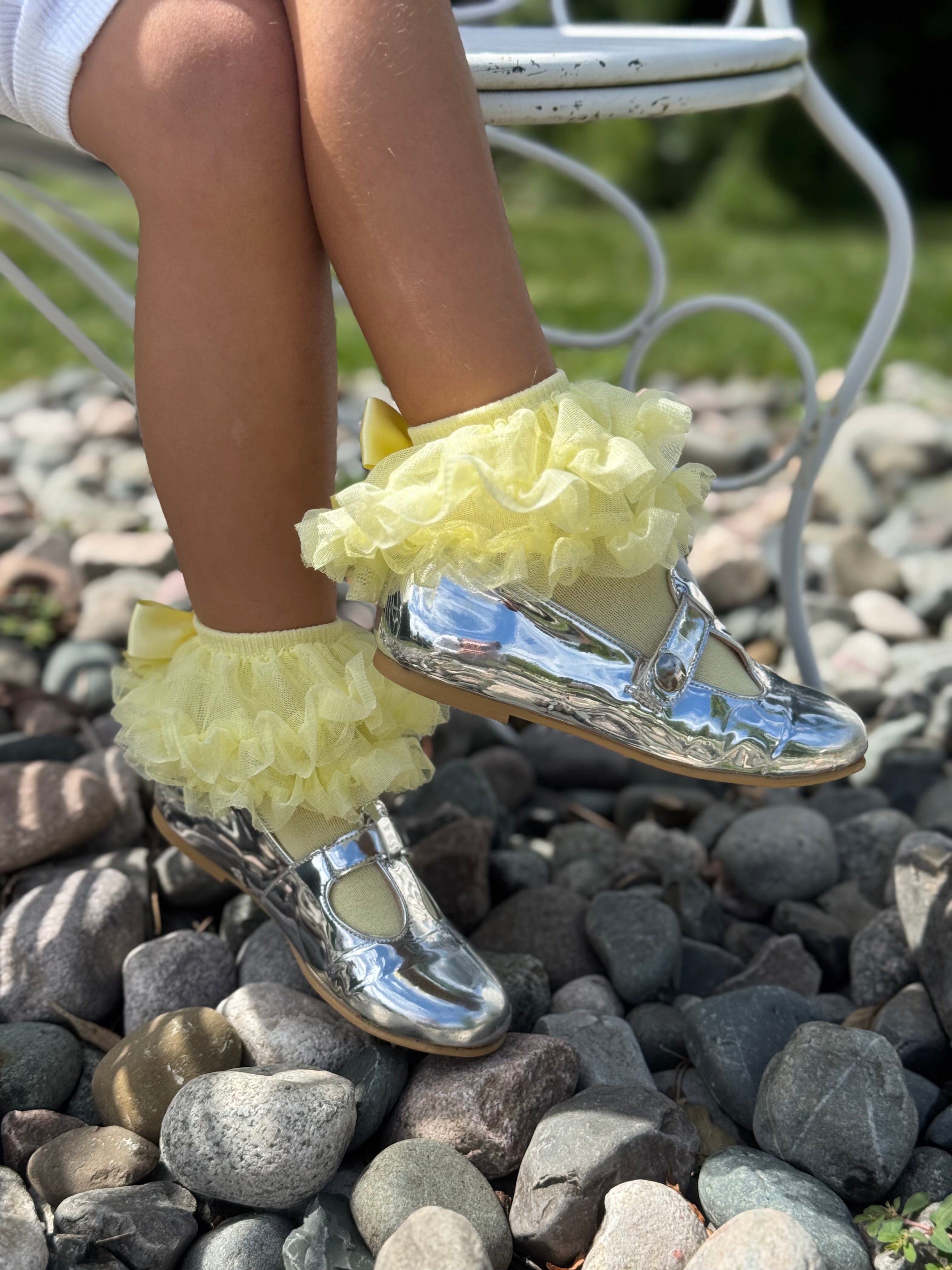 The celebration Lux Ruffle Sock – Limited Edition-Lemon