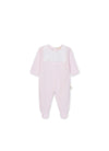 Baby Gi Classic Scalloped Footed Romper-Pink