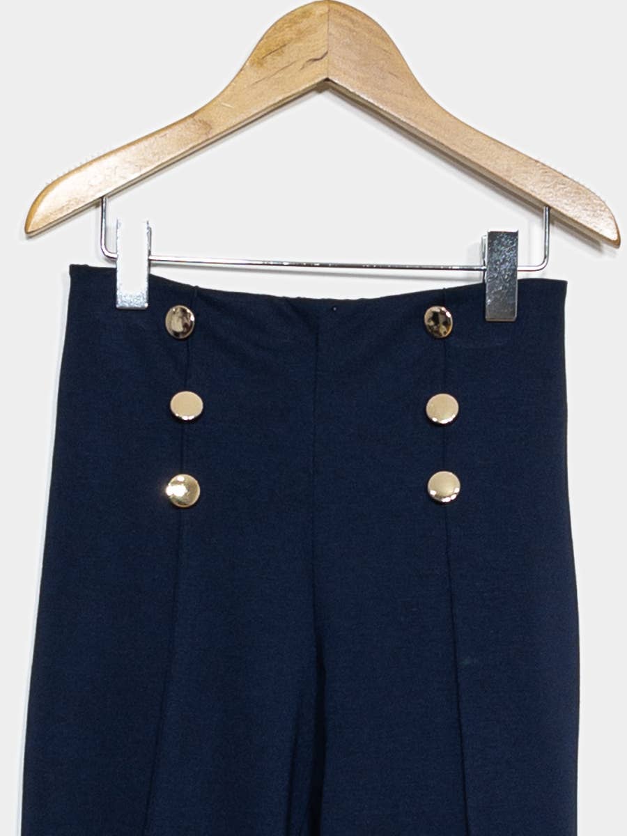 Girls gold button pants