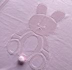 Dr.Kid  Knitted Bunny Pom-Pom Tail Baby Blanket