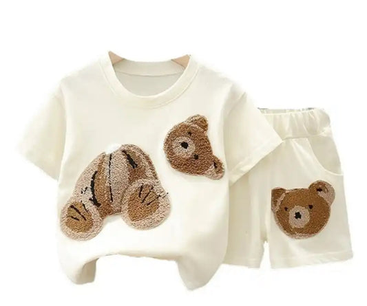 Fuzzy Teddy bear Short Set