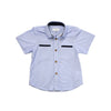 Besom Pocket Top- Blue Pinstripes | Sweet Liberty Collection