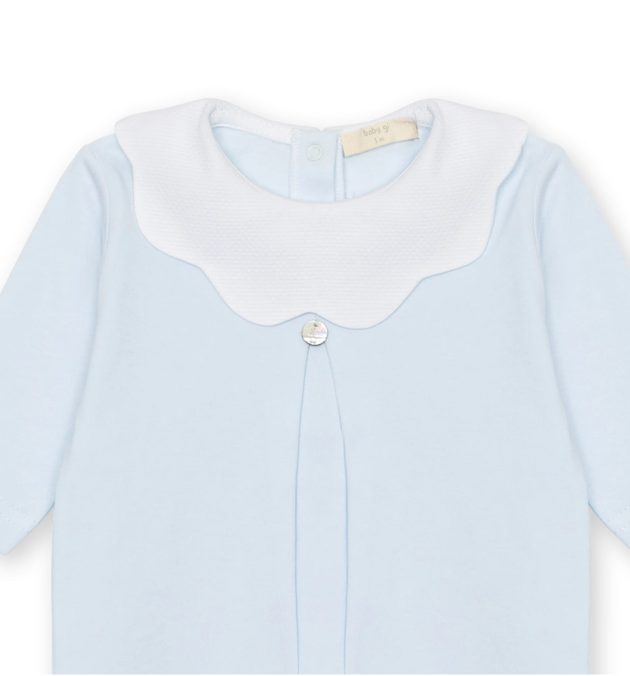 Scalloped Collar Baby Footie