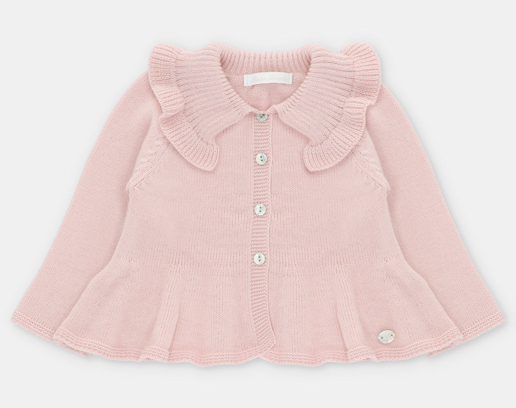 Martin Armando Girls Ruffled  Knit Set – Pink