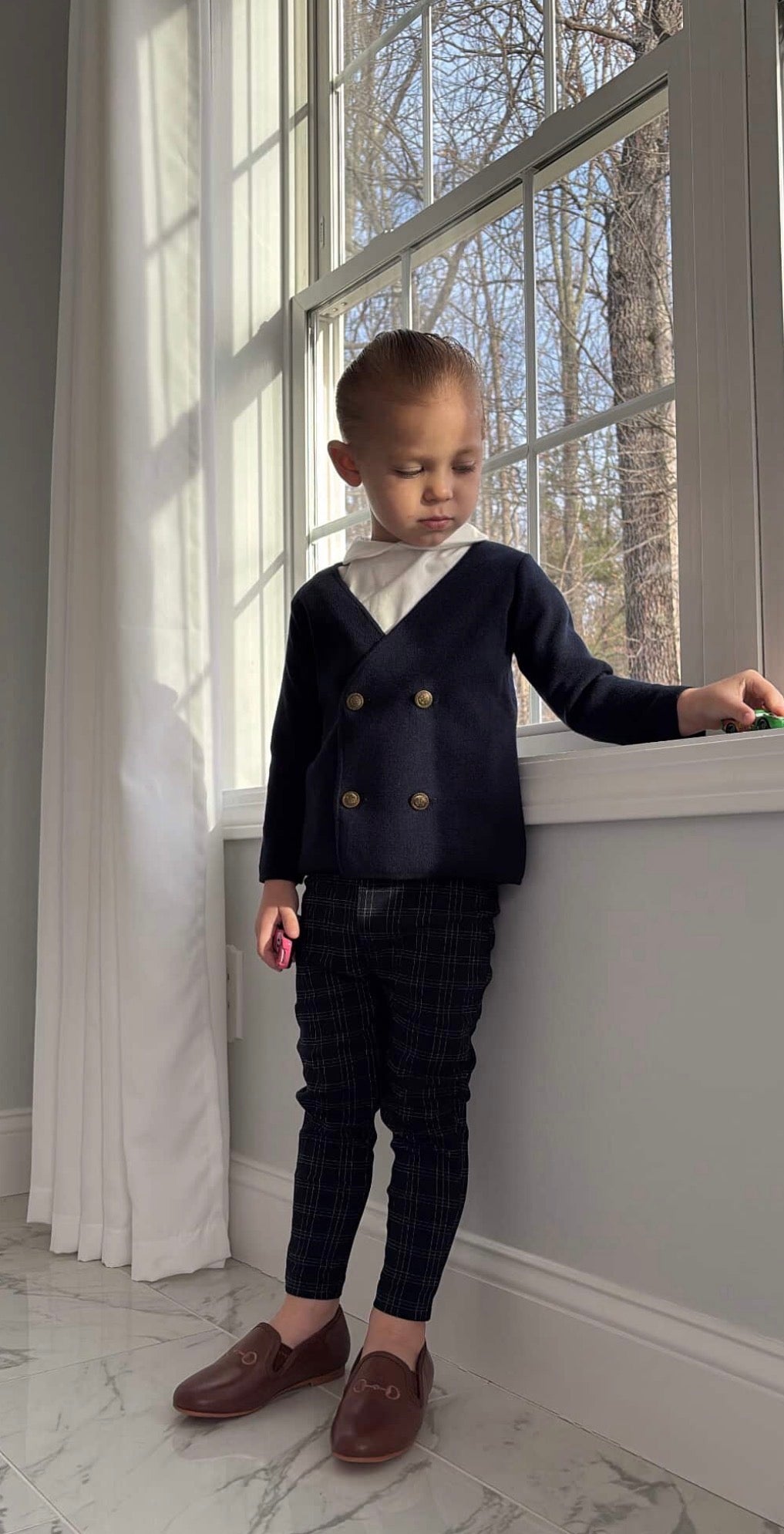 Leather horse-bit Loafers 🟤BROWN