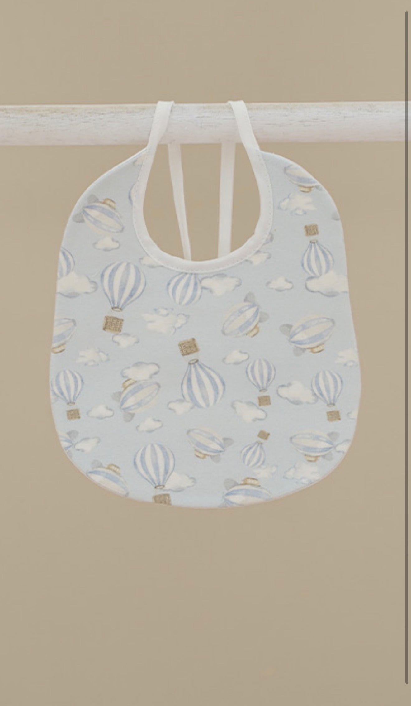 Ninnaoh Up, Up & Away Baby Blue Bib