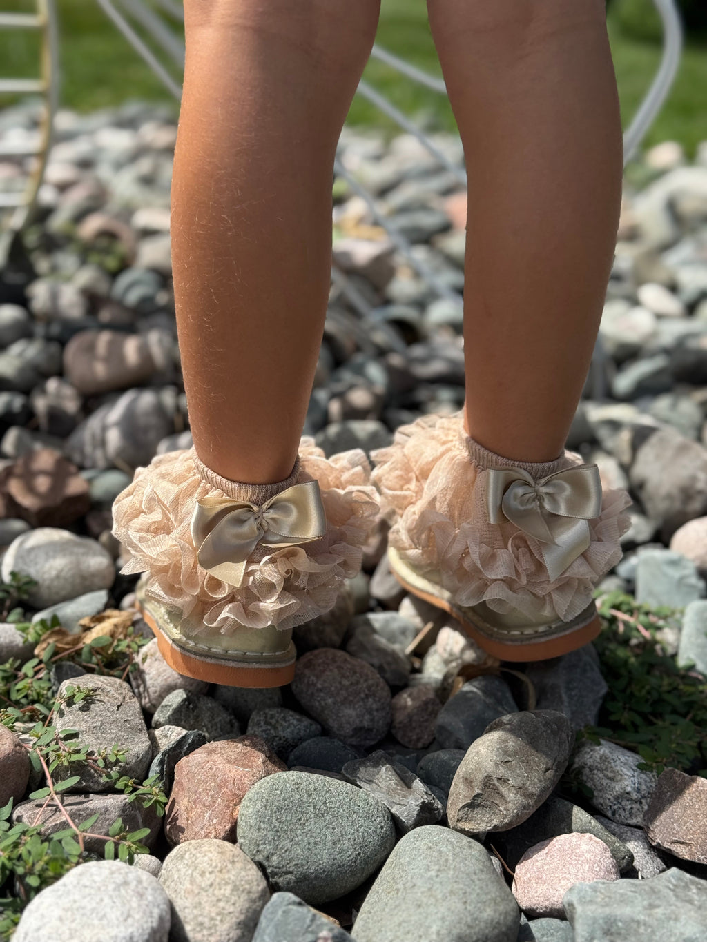 The celebration Lux Ruffle Sock – Limited Edition-Beige