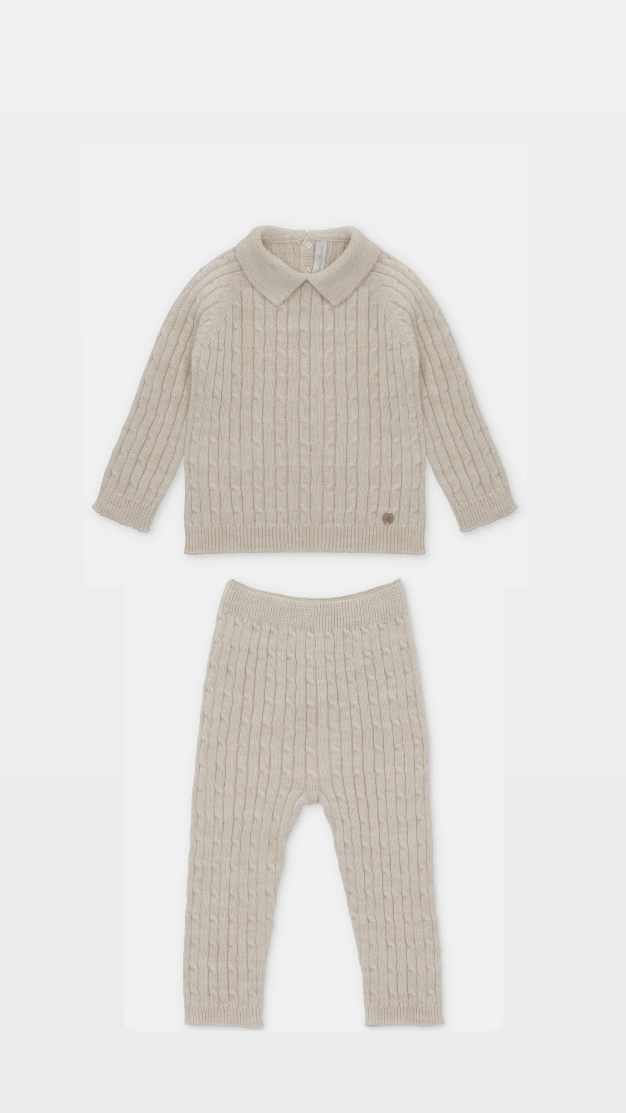 Cable Knit Set-Espresso