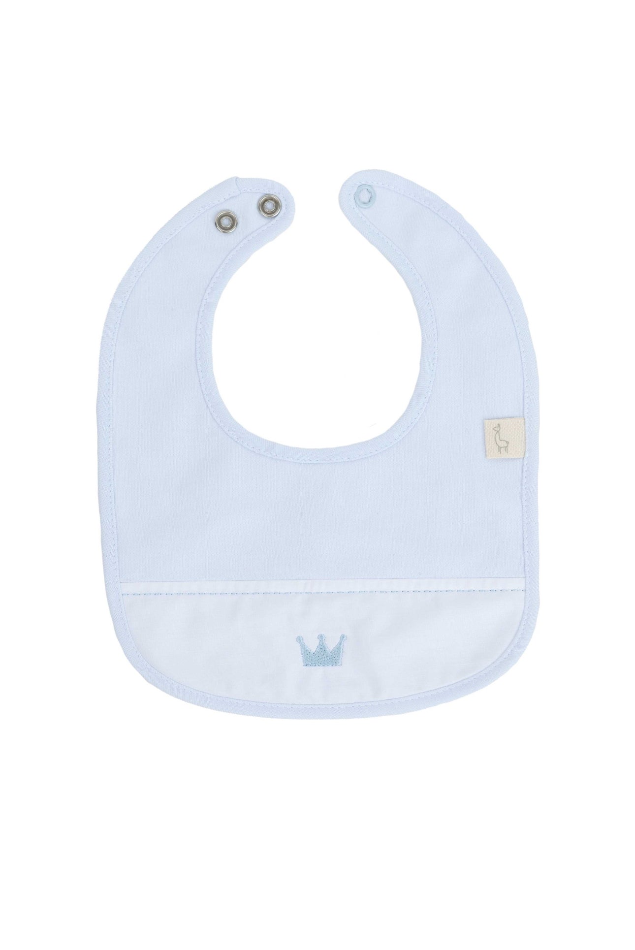 The Baby G.I. Blue Crown Bib from the Spring/Summer 2025 collection