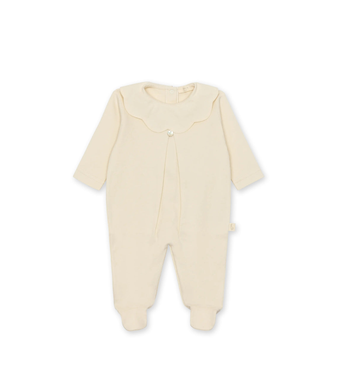 Scalloped Collar Baby Footie