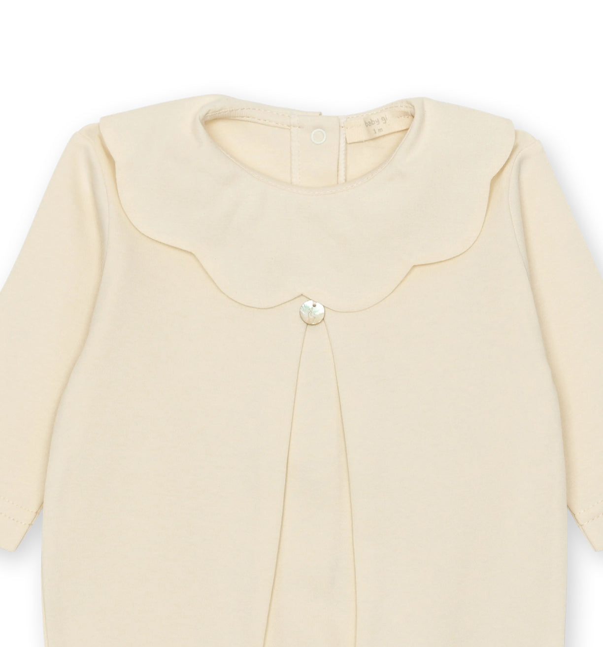 Scalloped Collar Baby Footie
