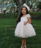 Abigail Dress in French Pink – Couture Tulle & Lace Set