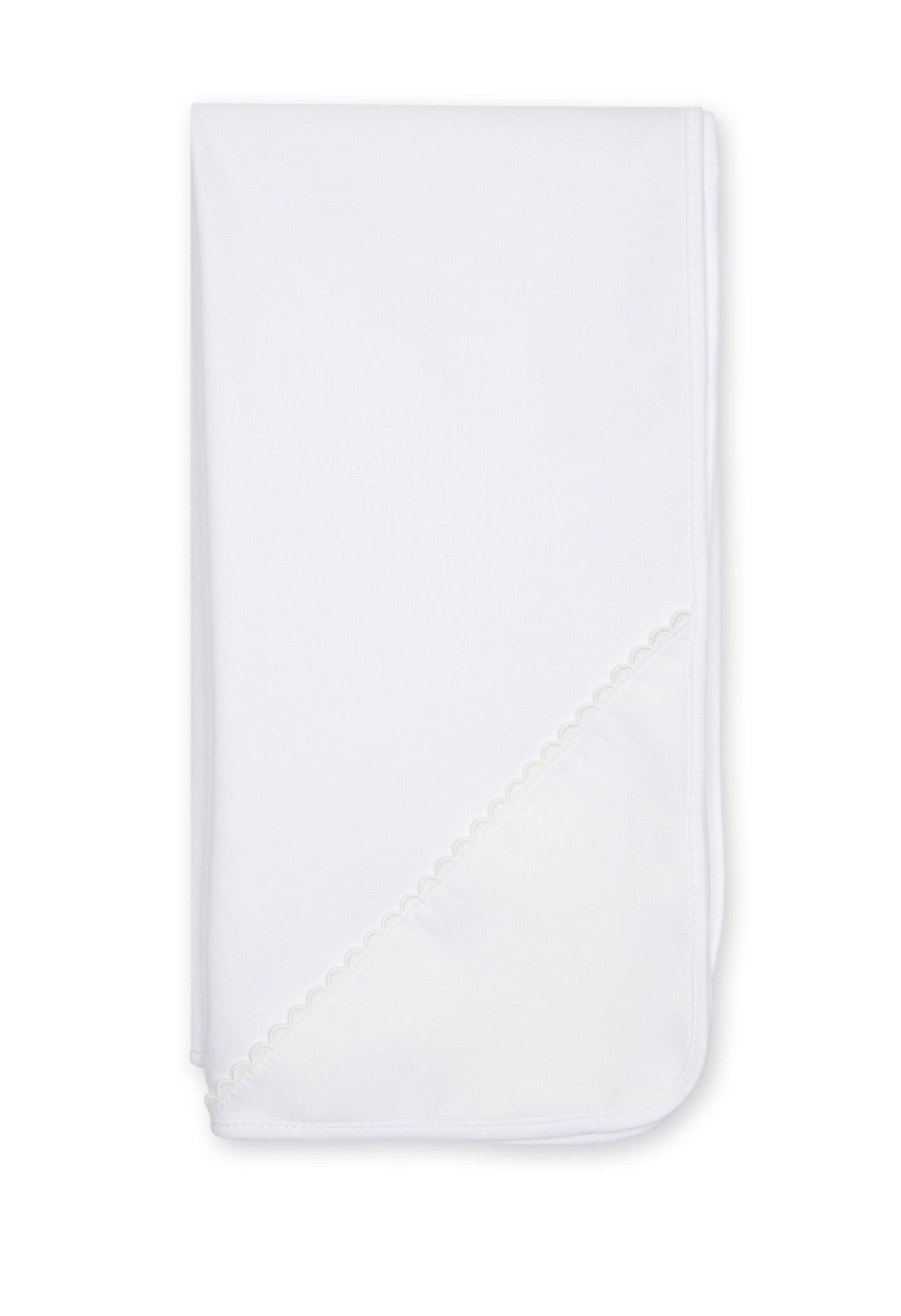 Baby Gi Classic Scallop Mini Blanket-White