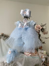 Collection D-Alli Blue Belle Frilly Knit & Tulle Ensemble