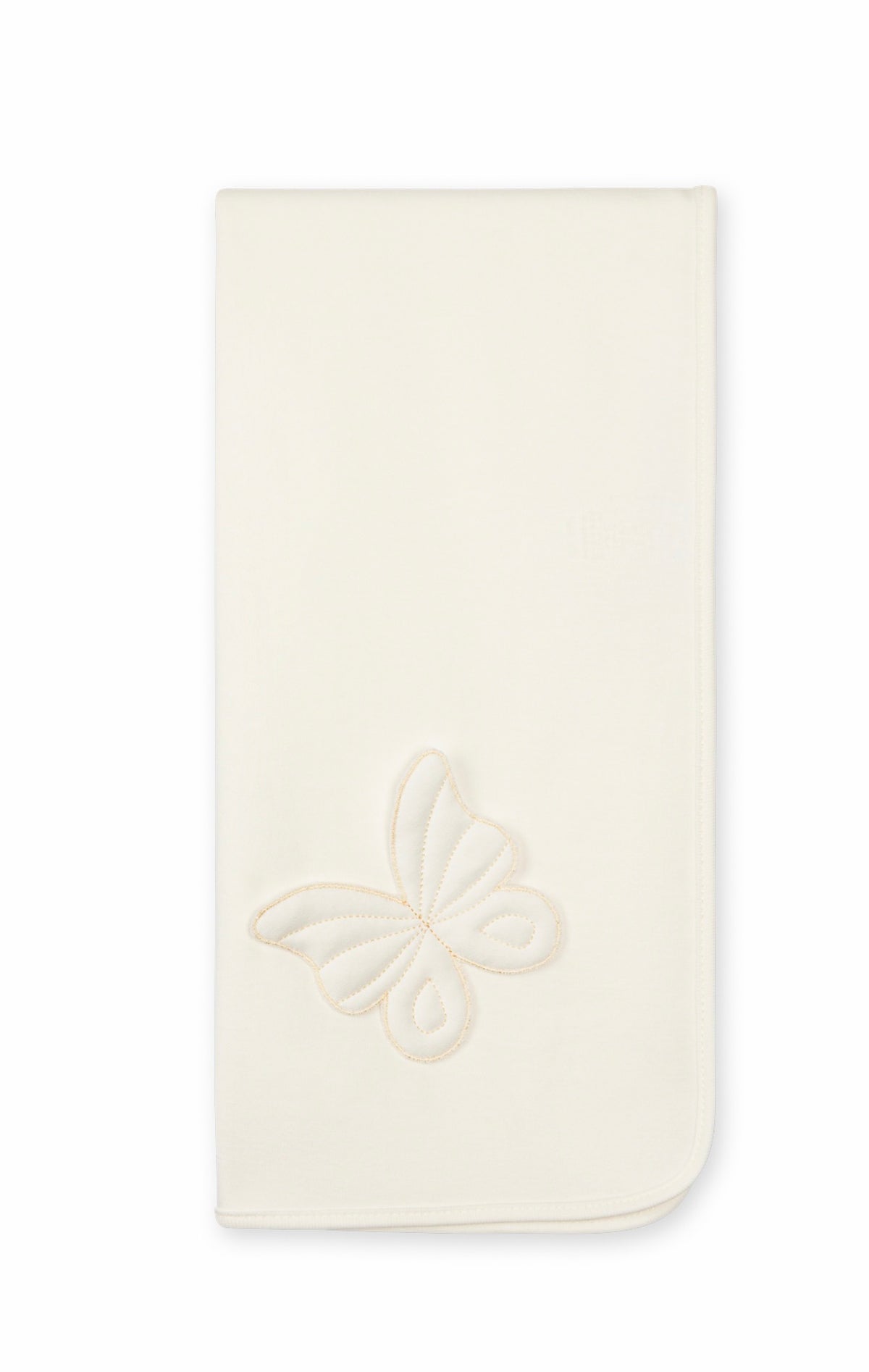 Baby Gi Ivory Butterfly Receiving Blanket-Ivory