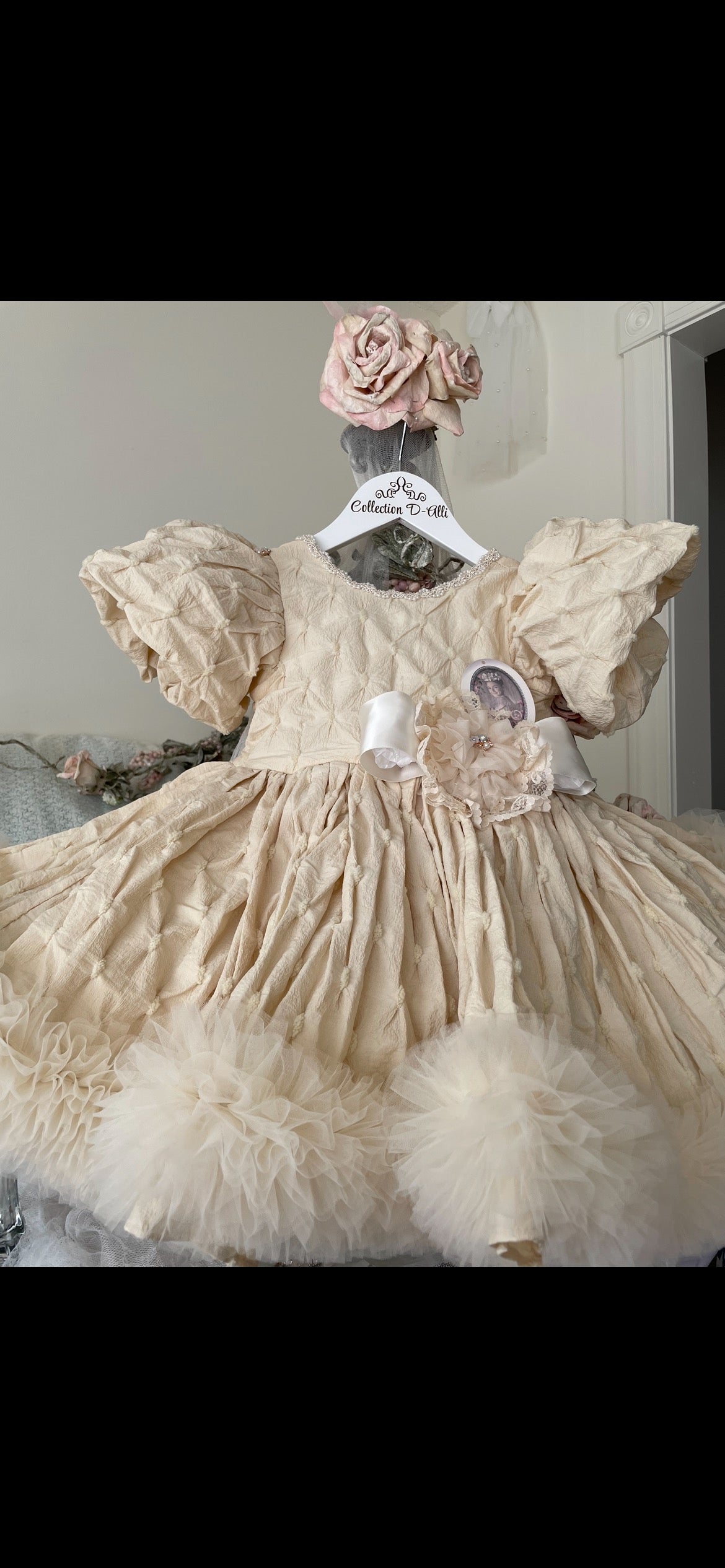 Collection D-Alli  Ivory Tulle Puff Dress