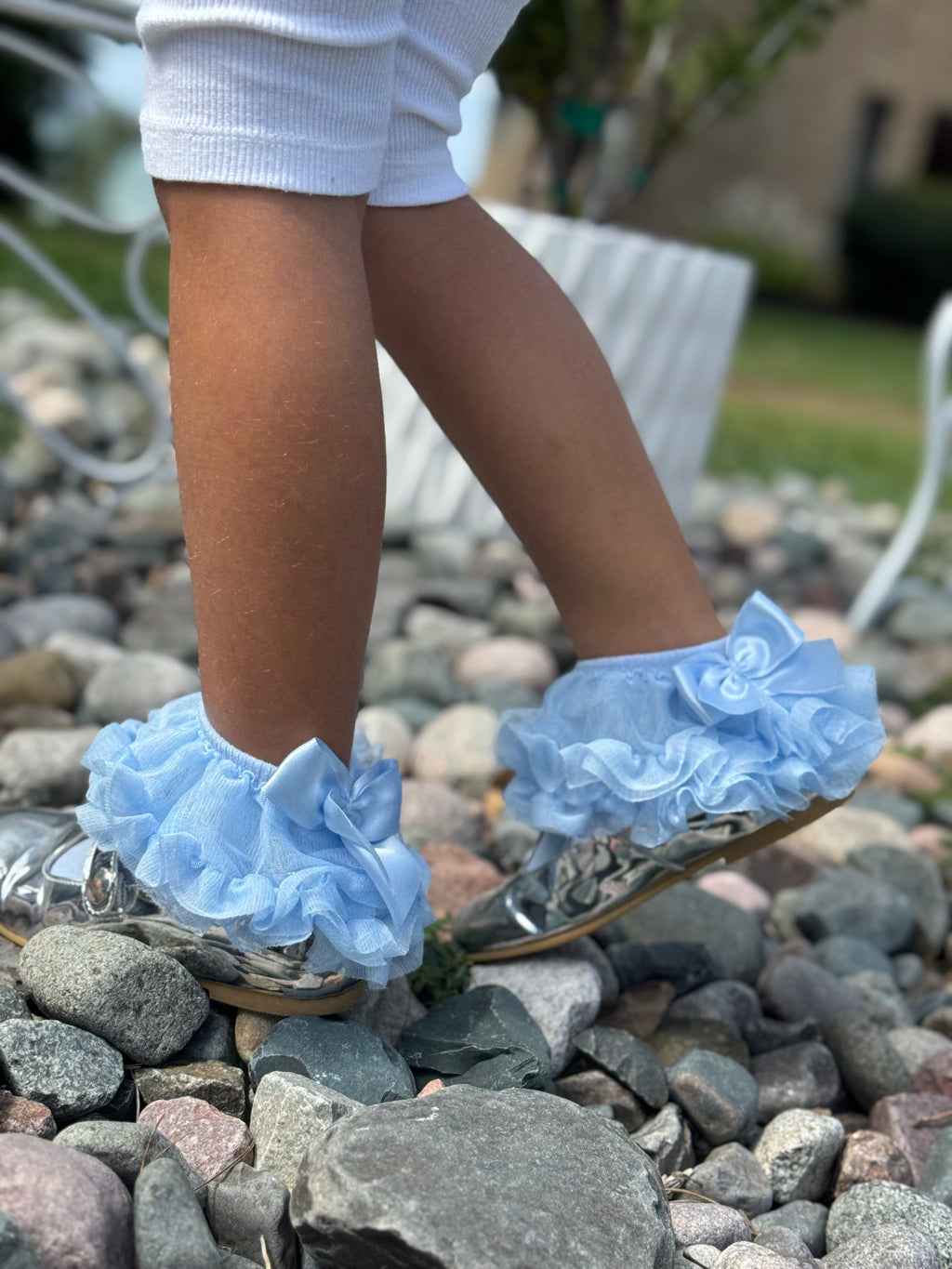 The celebration Lux Ruffle Sock – Limited Edition-Baby Blue