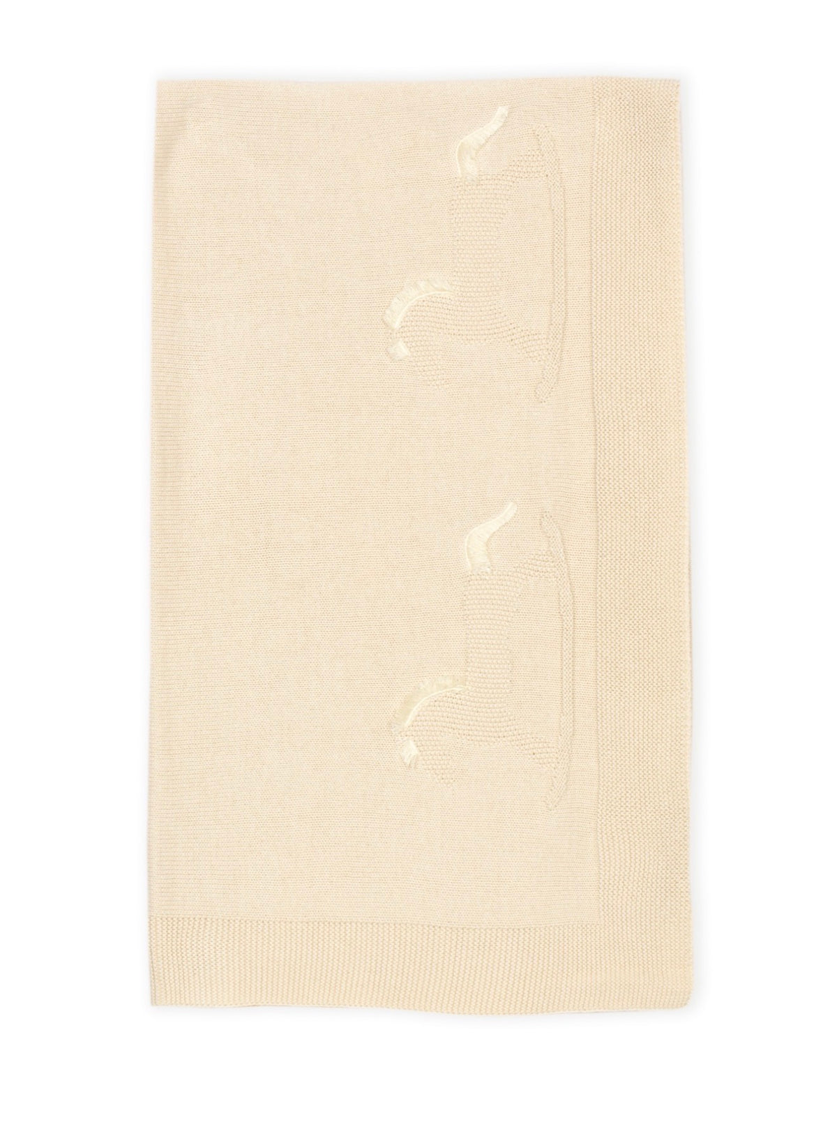 Dr. Kid Beige  Rocking Horse Knit Blanket