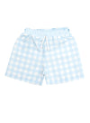 Boys Chess Blue Swim Trunks.