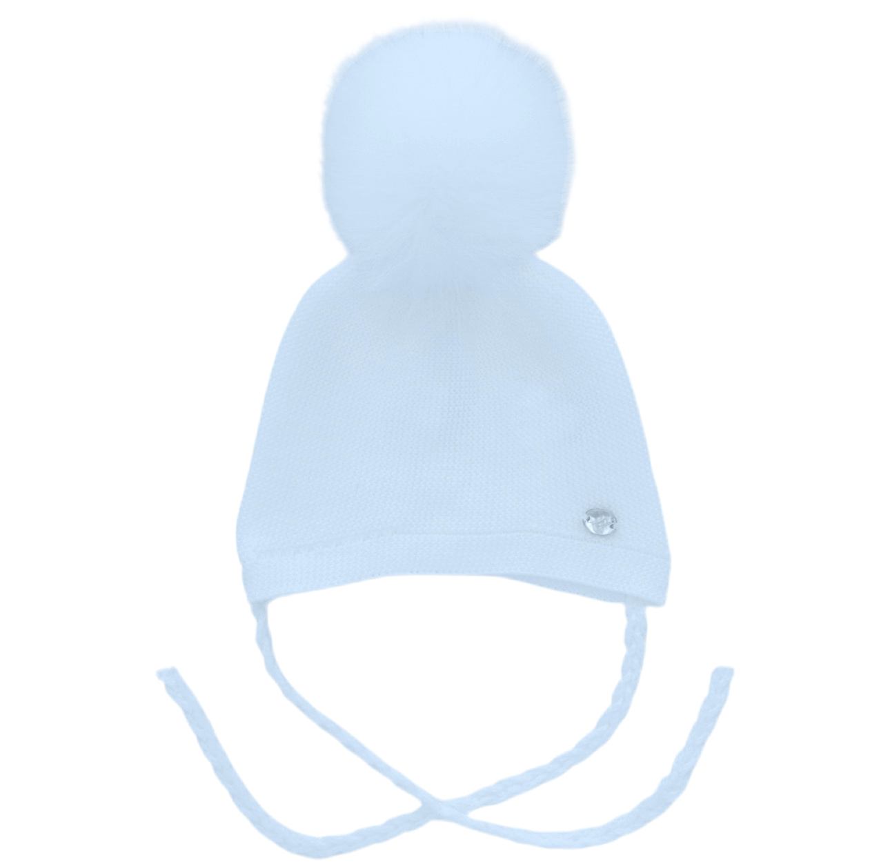 Martin Aranda grey- blue Draylon Knit Pom Hat – Baby to Toddler