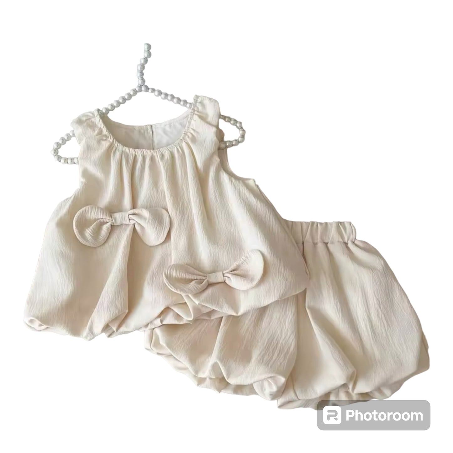 The Ivory & Bows Girls Puffed Set