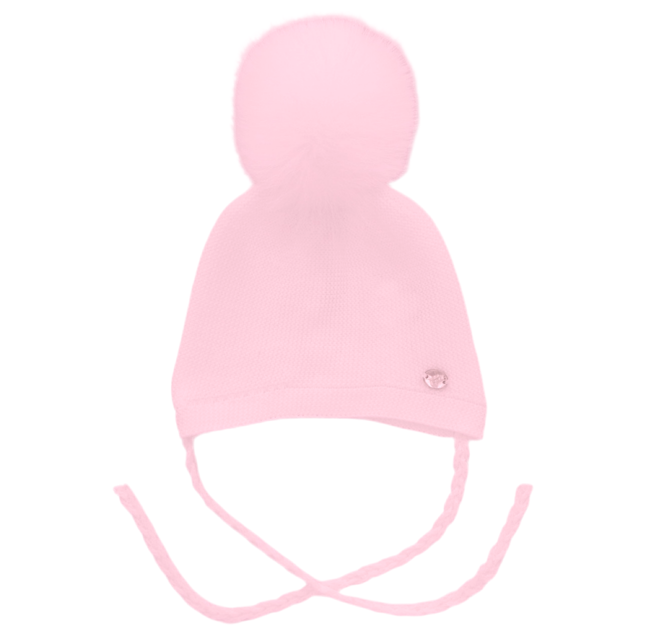Martin Aranda Pink Draylon Knit Pom Hat – Baby to Toddler
