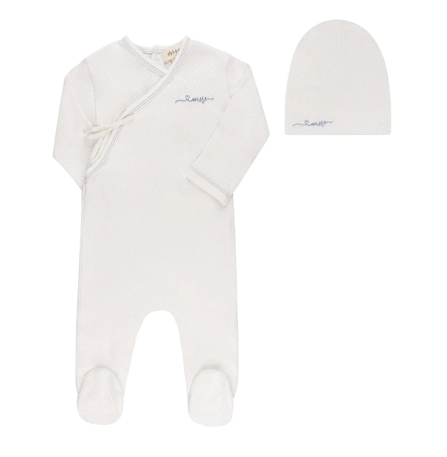 Amore Footie Wrap & Hat Set