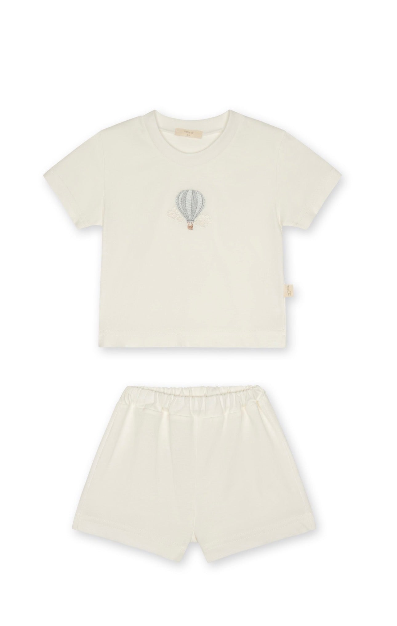 Hot Air Balloon Ivory Lounge Short  Set