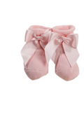 Meia Peta Pink Girls Infant Bow Socks