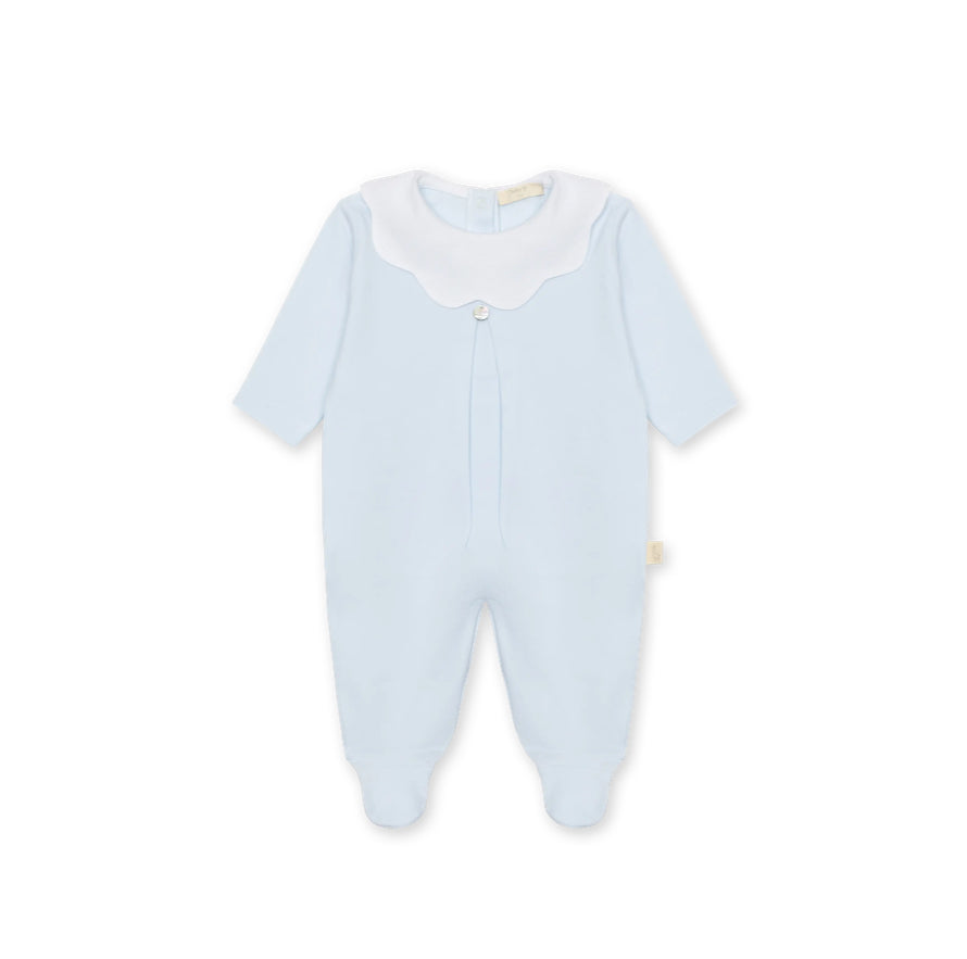Scalloped Collar Baby Footie