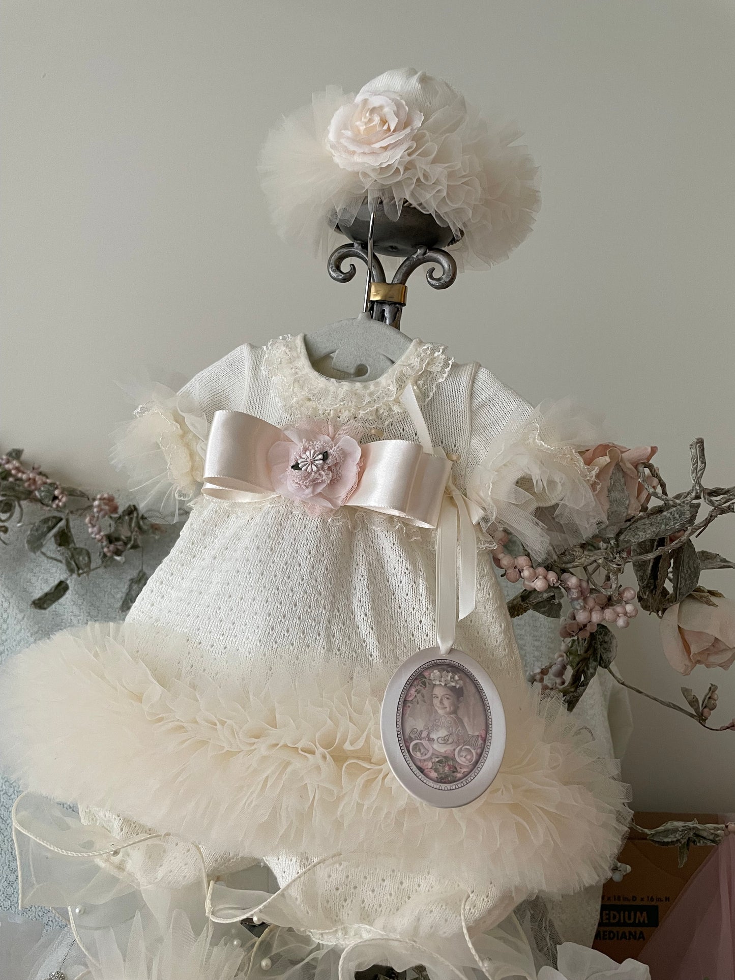 Collection D-Alli  Ivory Tulle Infant ensemble